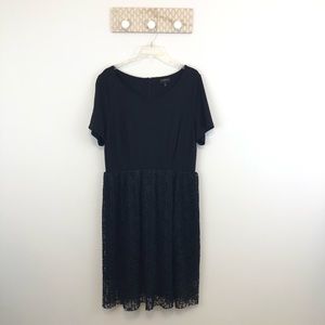 Lane Bryant black lace pleated dress size 18/20